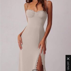 Azazie Barbie Bridesmaid Lace Up Sweetheart Chiffon Column Dress size 4